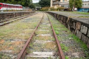 倉敷市下津井の旧・下津井駅跡