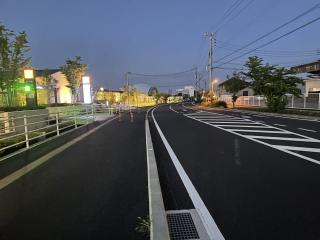 岡山の結婚相談所blue beesがあるブランチ岡山前の道路の様子